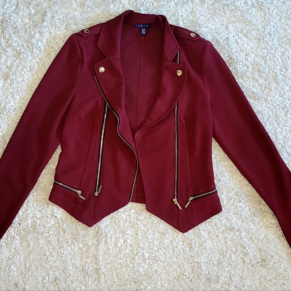 BURGUNDY UkLA cotton Jacket size M